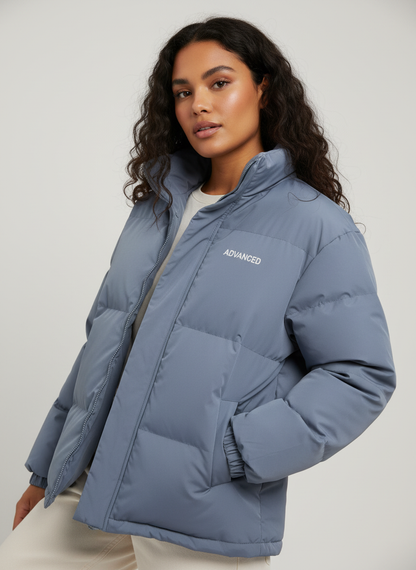 Vintage oversized damesjack met kraag en ritssluiting