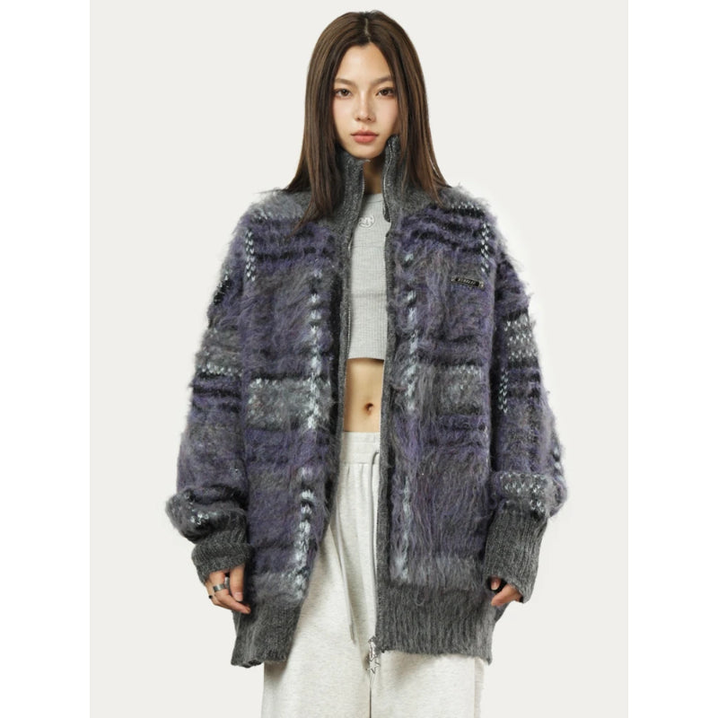 Vintage oversized fluffy vest – Artemis