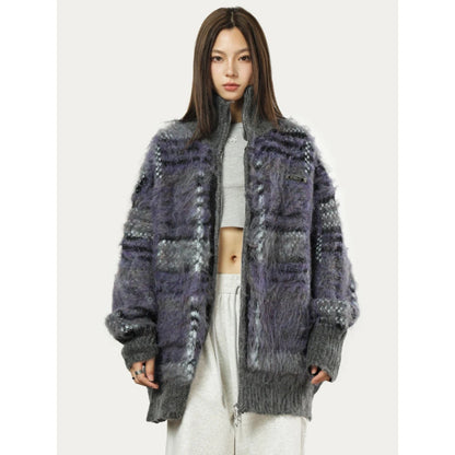 Vintage oversized fluffy vest – Artemis