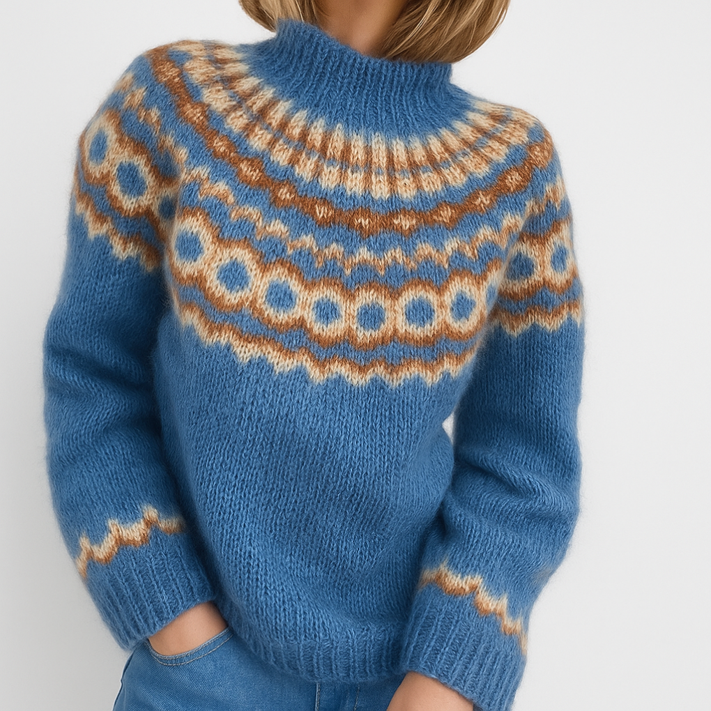Vintage retro gebreide pullover trui voor dames – Cassandra