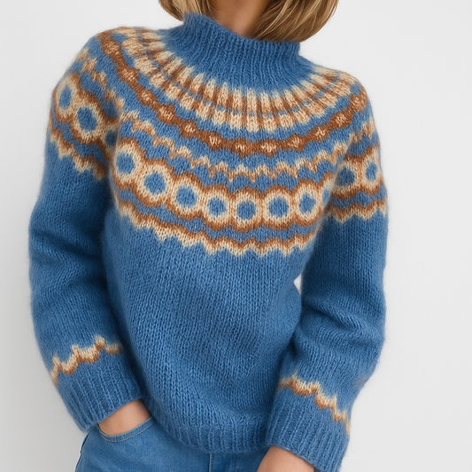Vintage retro gebreide pullover trui voor dames – Cassandra