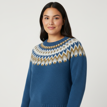 Vintage retro gebreide pullover trui voor dames – Cassandra