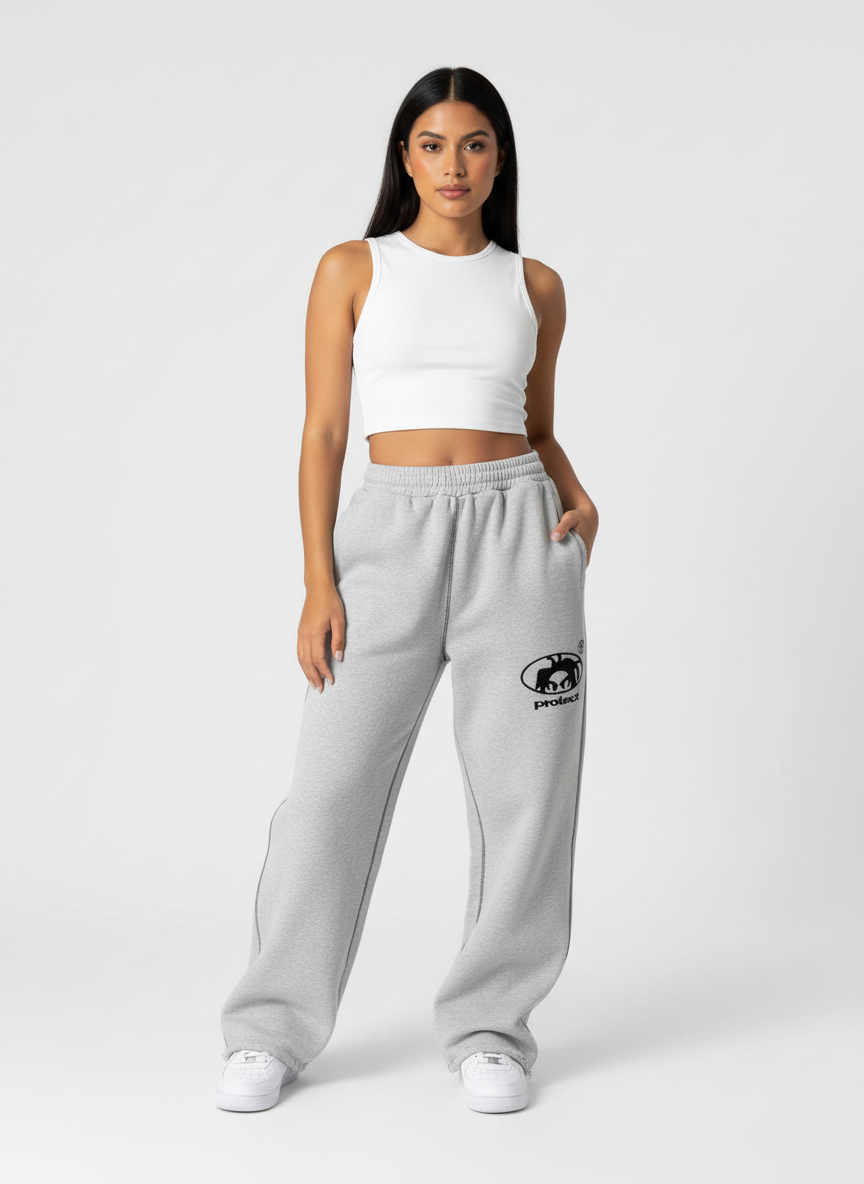 Vintage sweatpants met losse pasvorm en print