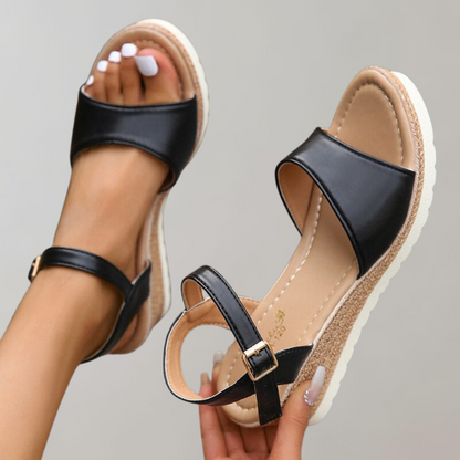 Vrouwen Wedge Sandalen met Verstelbare Bandjes en Ademend Design