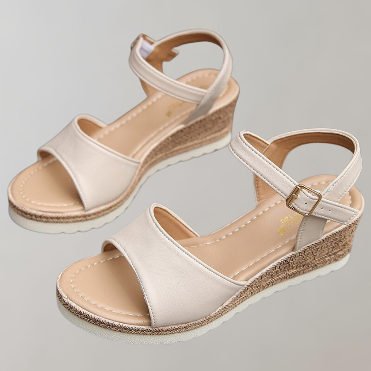 Vrouwen Wedge Sandalen met Verstelbare Bandjes en Ademend Design