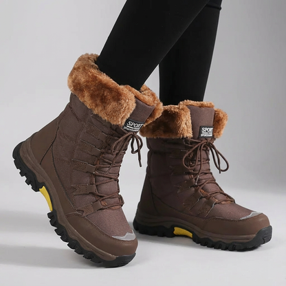 Warme gevoerde dames winterlaarzen met antislip zool
