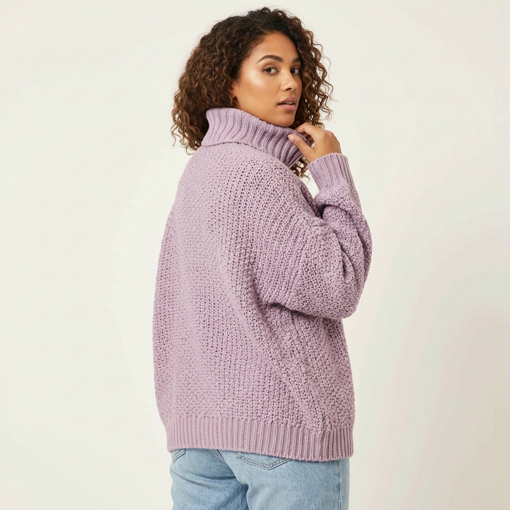 Warme grofgebreide coltrui voor dames – Elara