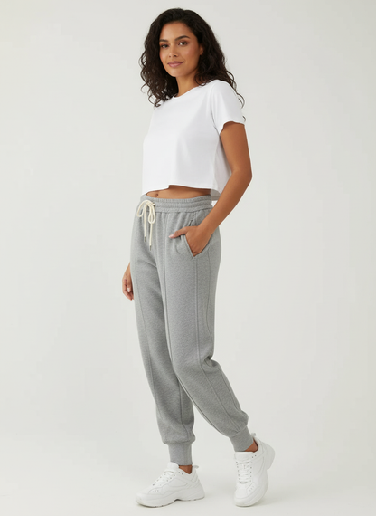 Warme joggingbroek dames met elastische taille – Alpine