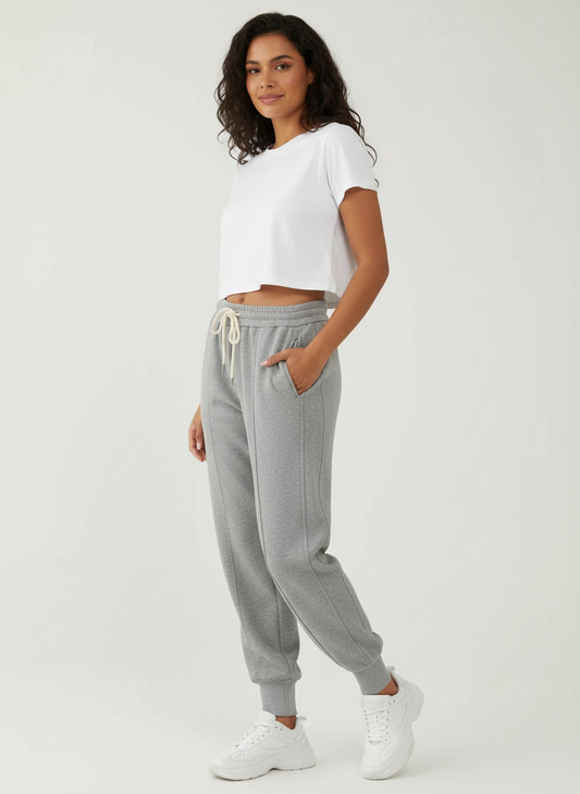 Warme joggingbroek dames met elastische taille – Alpine