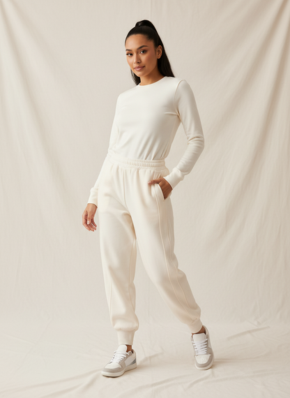 Warme joggingbroek dames met elastische taille – Alpine