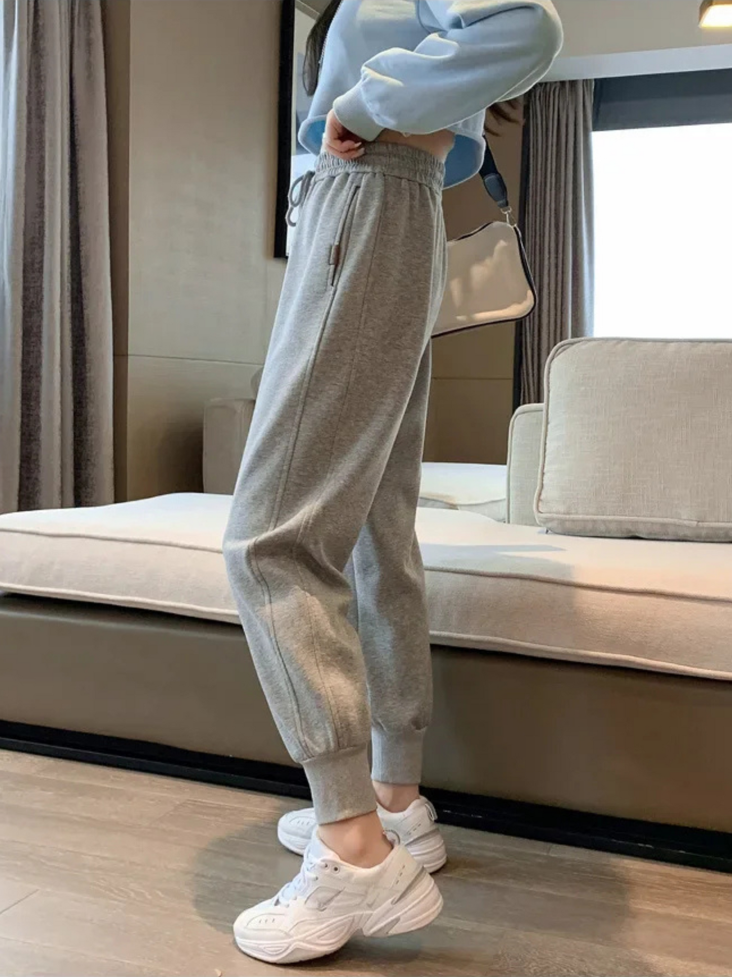Warme joggingbroek dames met elastische taille – Alpine