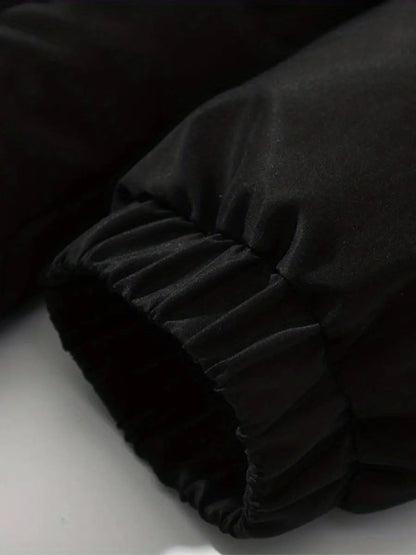 Warme teddy gevoerde puffer winterjas met capuchon