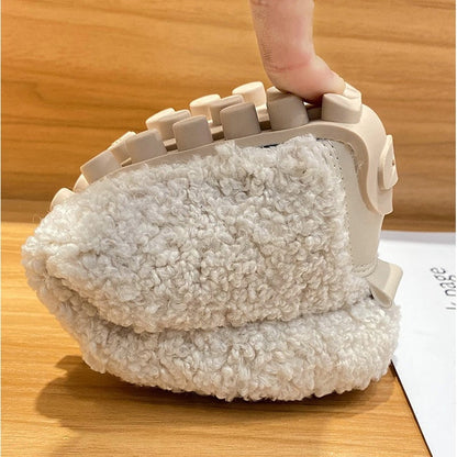 Warme teddy loafers voor dames