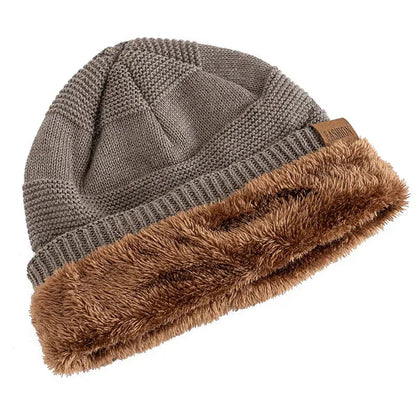 Warme winter beanie met fleece voering voor dames