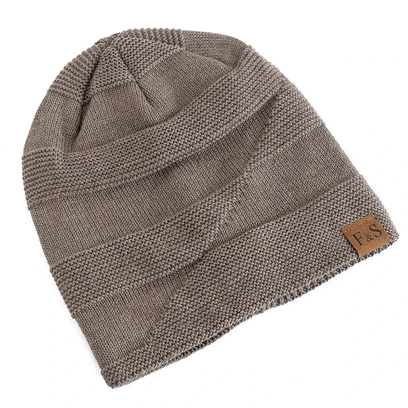 Warme winter beanie met fleece voering voor dames