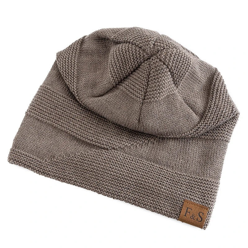Warme winter beanie met fleece voering voor dames