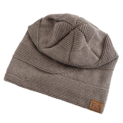 Warme winter beanie met fleece voering voor dames