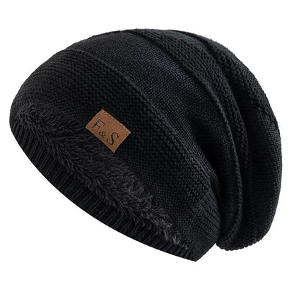 Warme winter beanie met fleece voering voor dames