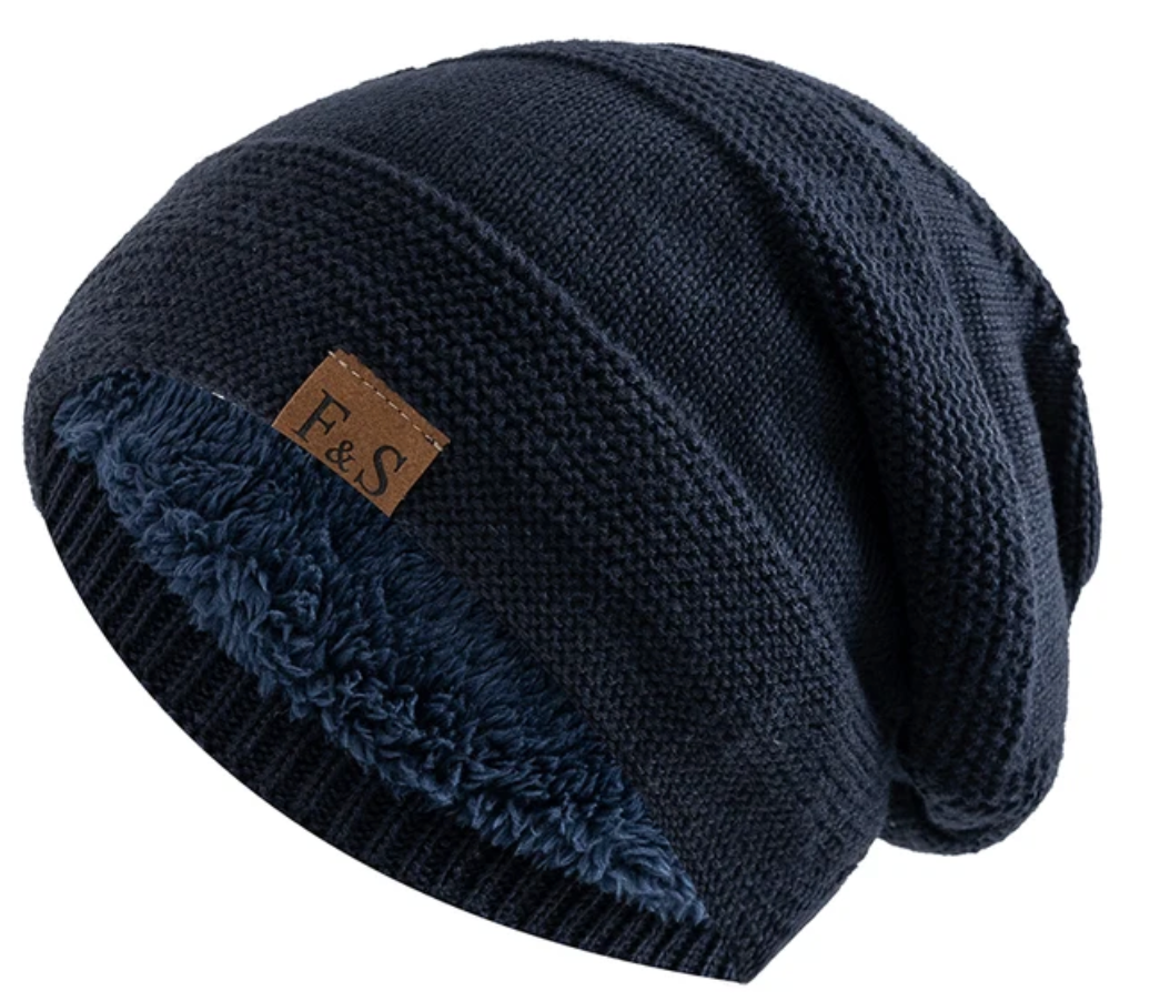 Warme winter beanie met fleece voering voor dames