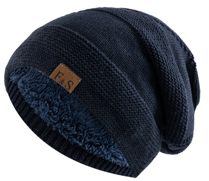 Warme winter beanie met fleece voering voor dames