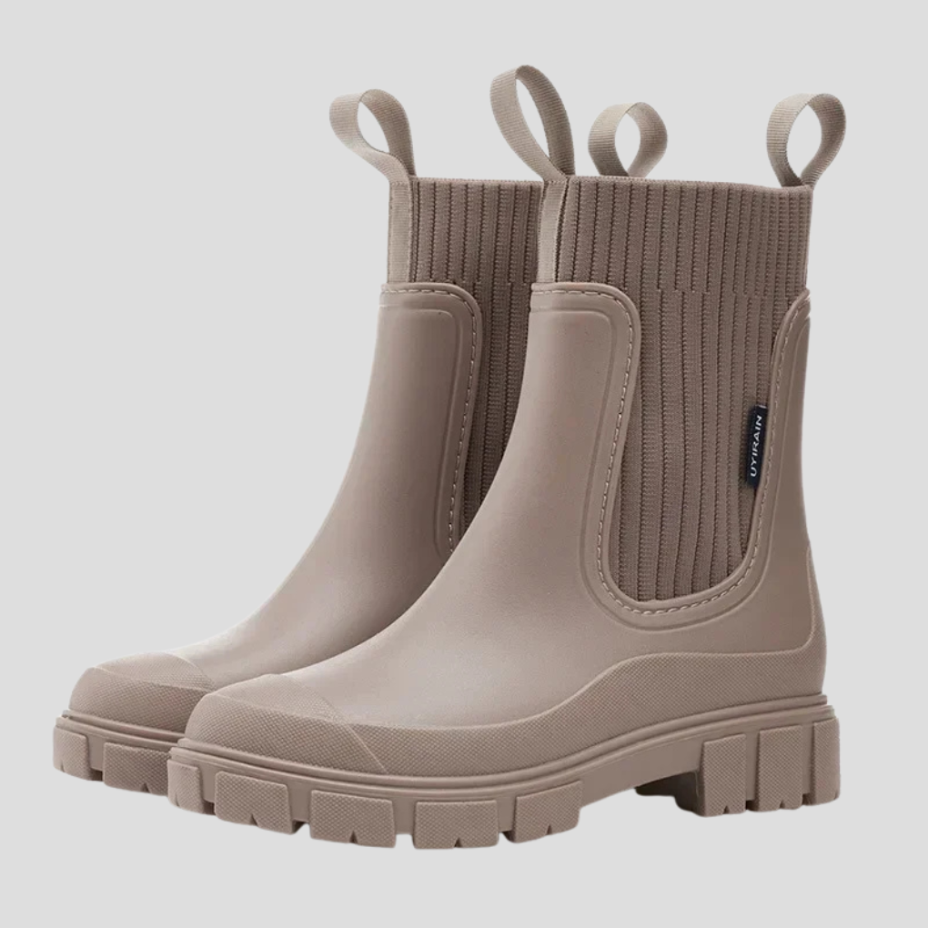 Waterafstotende Chelsea boots met grof profiel en elastische schacht