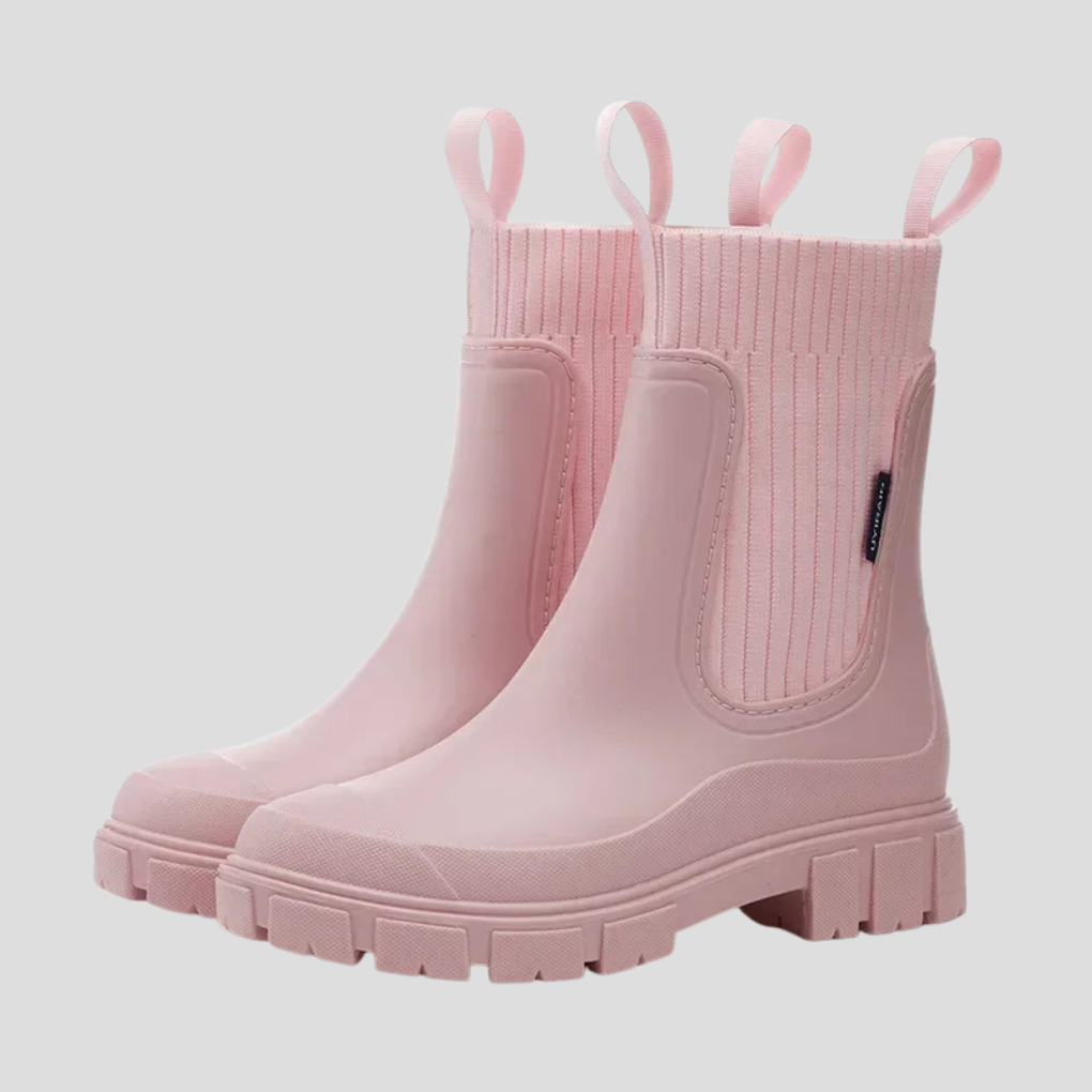 Waterafstotende Chelsea boots met grof profiel en elastische schacht