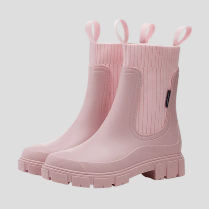 Waterafstotende Chelsea boots met grof profiel en elastische schacht
