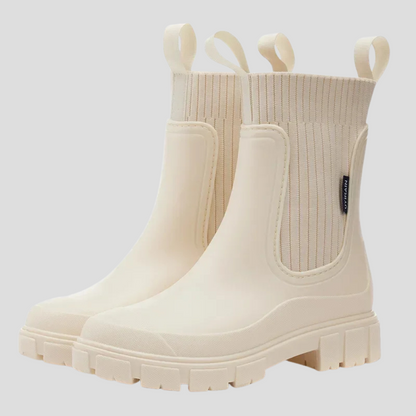 Waterafstotende Chelsea boots met grof profiel en elastische schacht