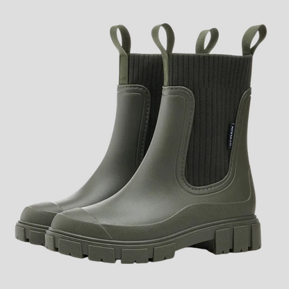 Waterafstotende Chelsea boots met grof profiel en elastische schacht