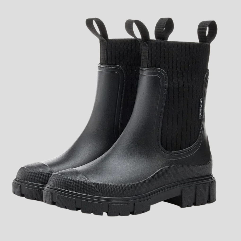 Waterafstotende Chelsea boots met grof profiel en elastische schacht