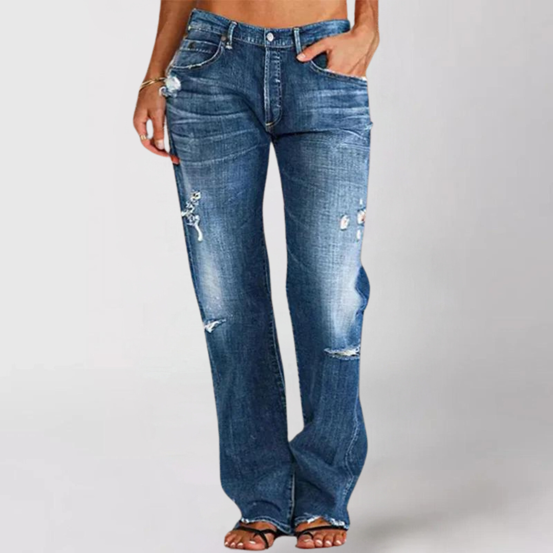 Wide-leg damesjeans met relaxed fit