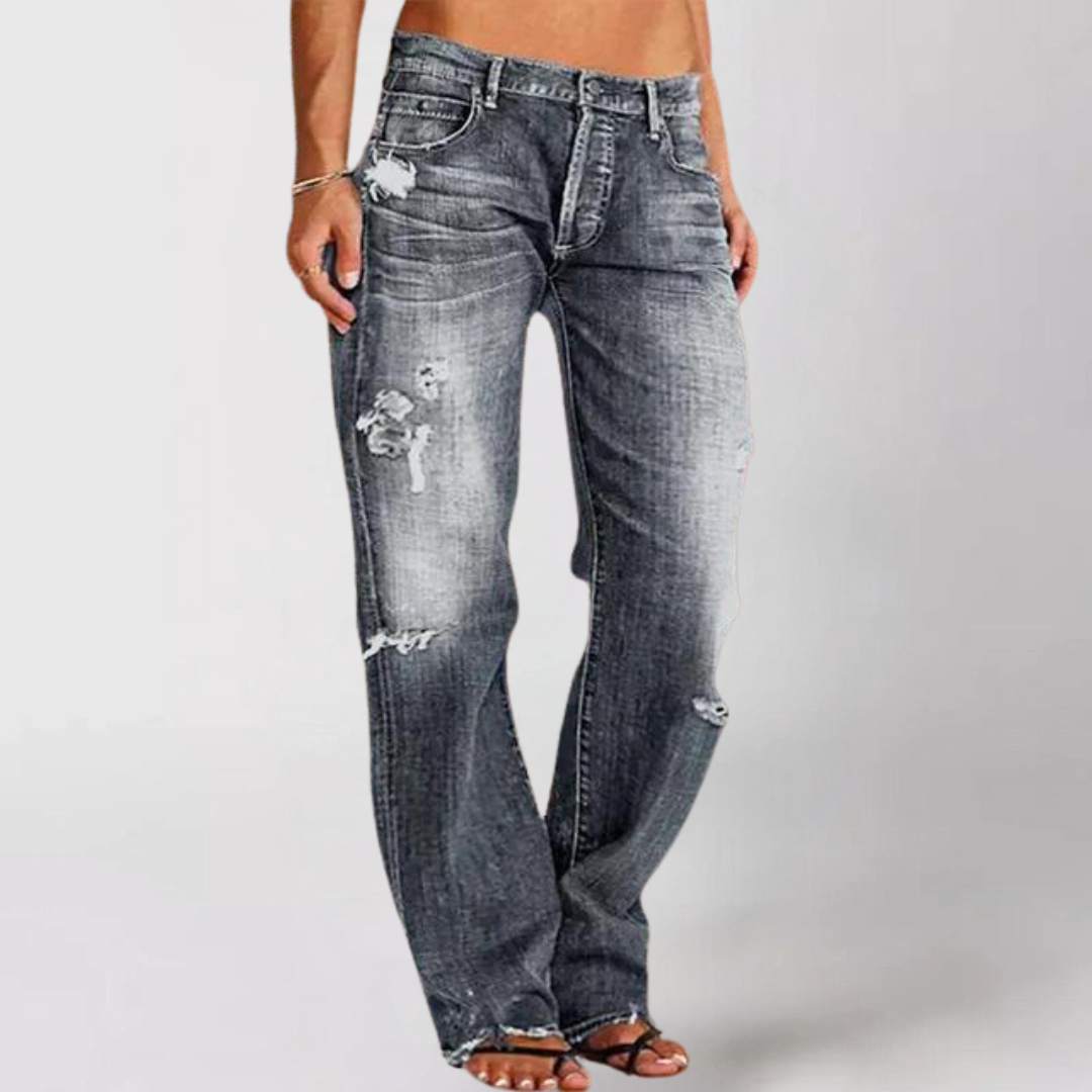Wide-leg damesjeans met relaxed fit