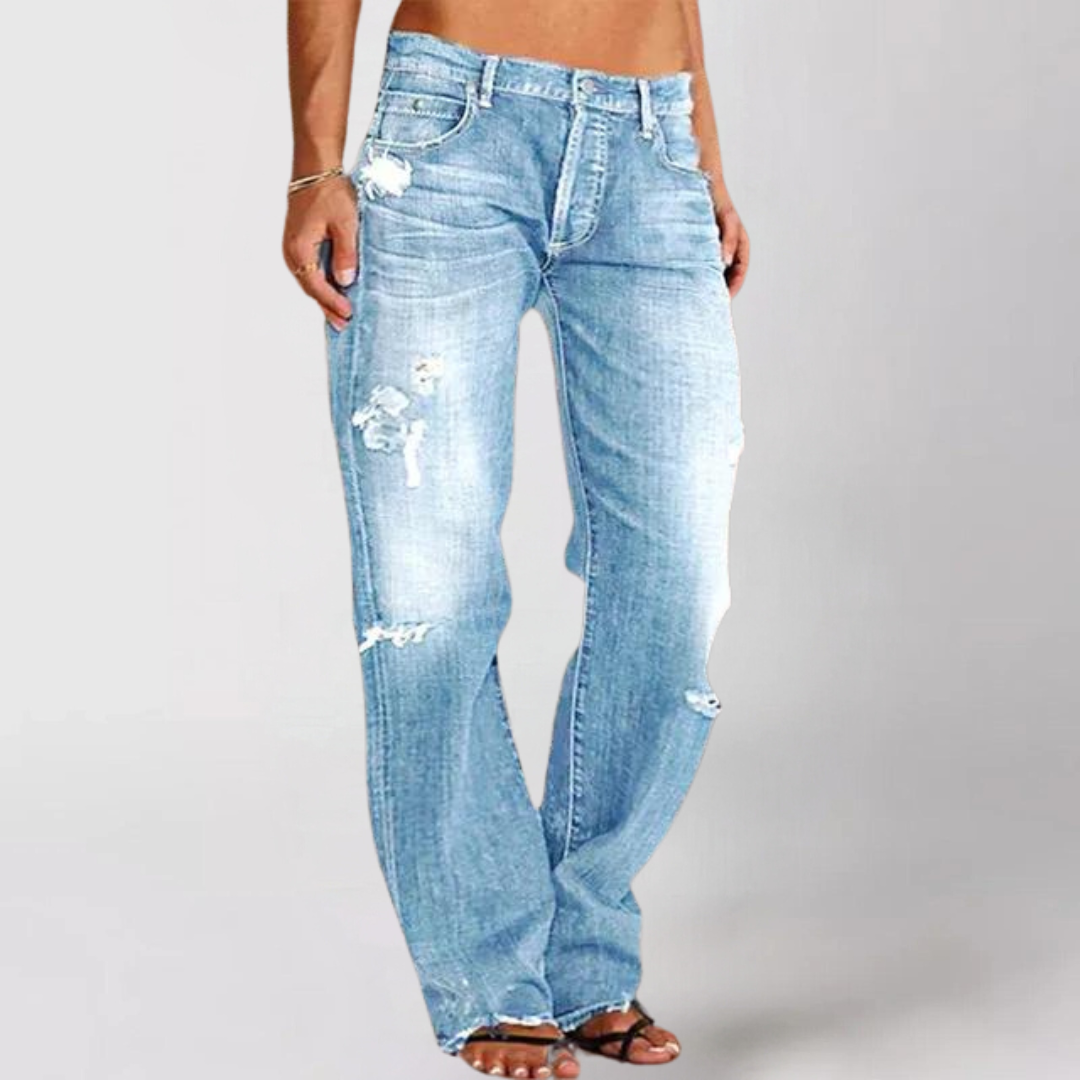 Wide-leg damesjeans met relaxed fit