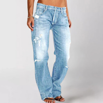 Wide-leg damesjeans met relaxed fit