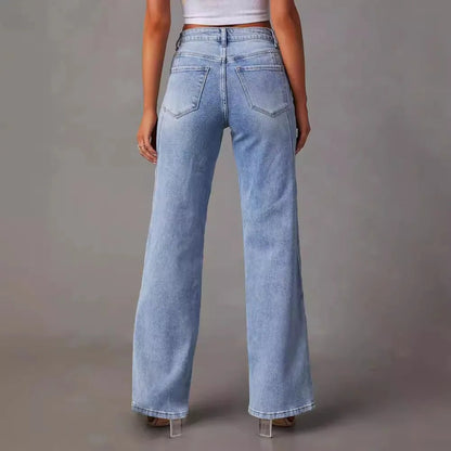 Wijde denim met hoge taille – Sevienne