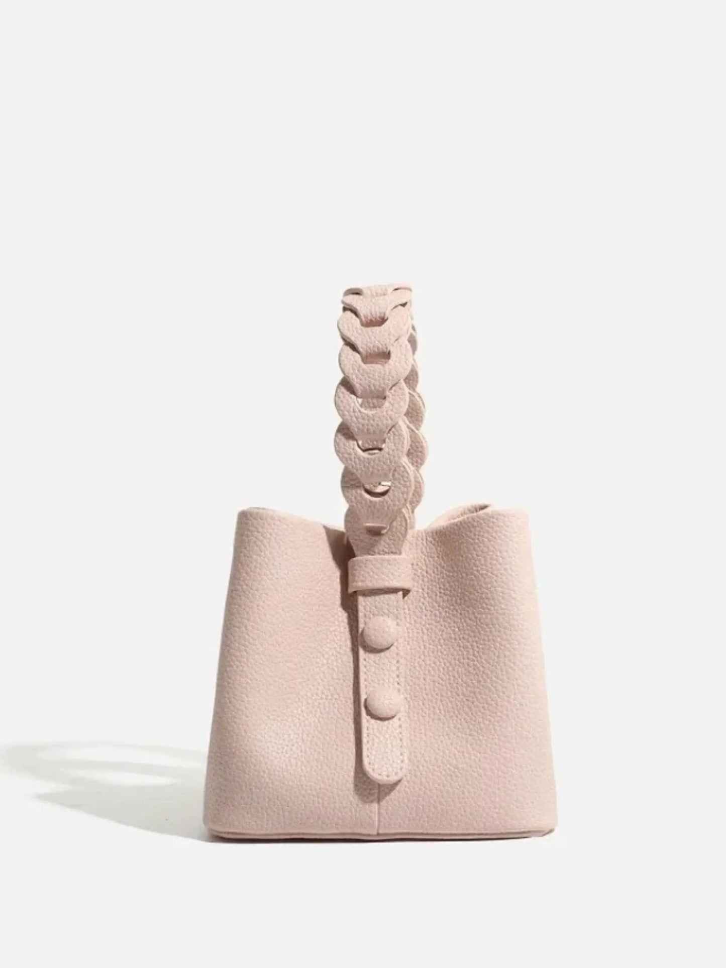 Yamina | Elegante gestructureerde handtas met gevlochten handvat