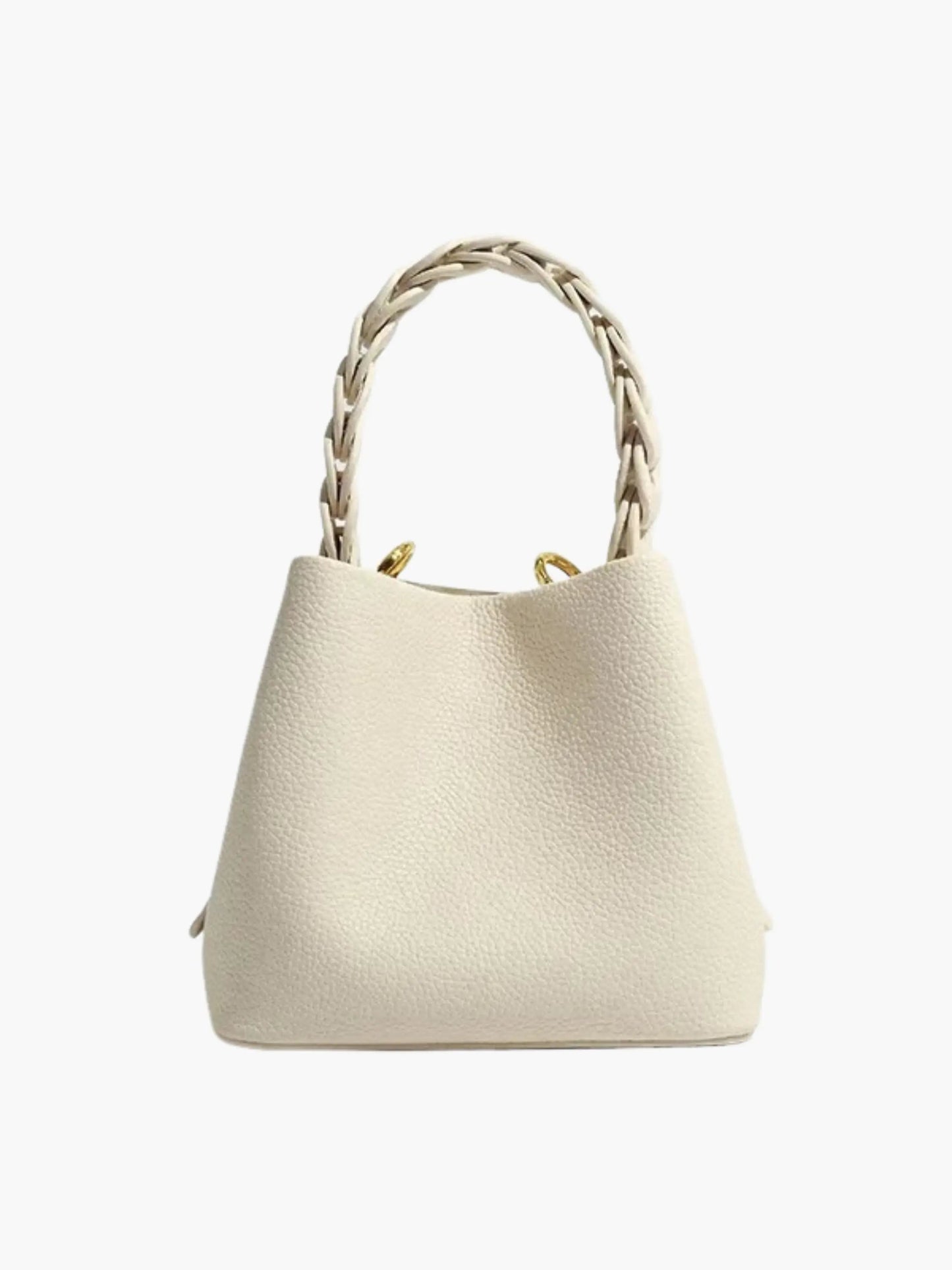 Yamina | Elegante gestructureerde handtas met gevlochten handvat