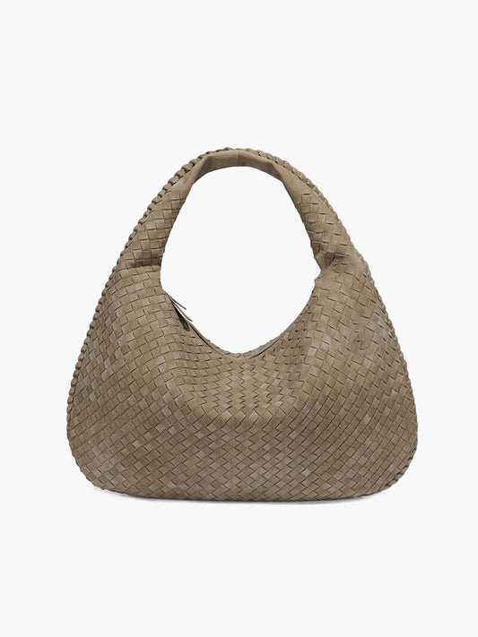 Yvon | Gevlochten Hobo-Tas van Suède XL