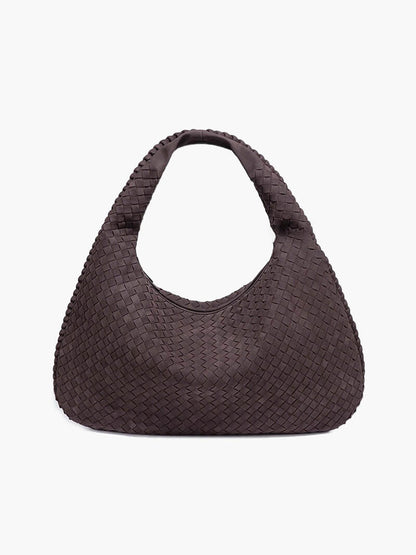Yvon | Gevlochten Hobo-Tas van Suède XL