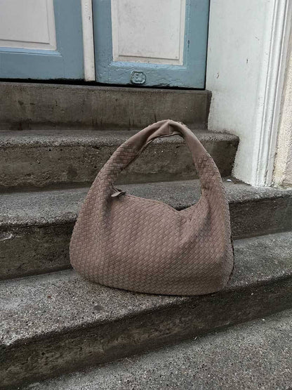 Yvon | Gevlochten Hobo-Tas van Suède XL
