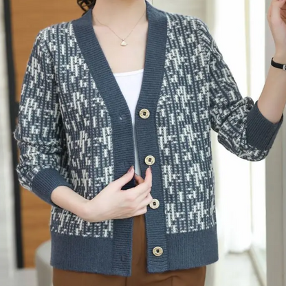 Zacht gebreid dames vest met knopen – Everlay