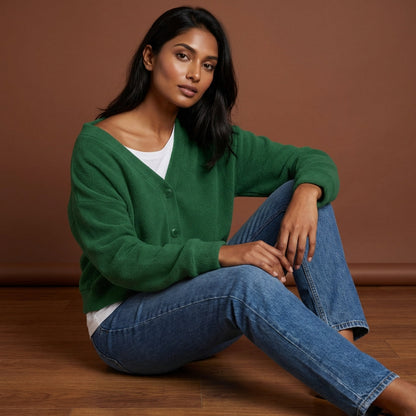 Zacht gebreide relaxte dames cardigan – Elinor