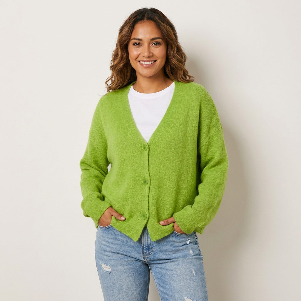 Zacht gebreide relaxte dames cardigan – Elinor