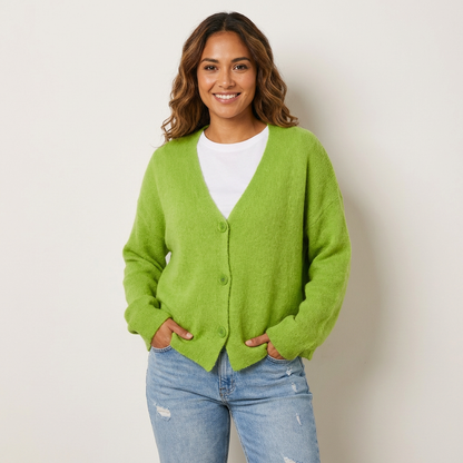 Zacht gebreide relaxte dames cardigan – Elinor