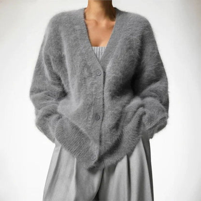 Zacht luxe gebreid damesvest met V-hals – Jennifer