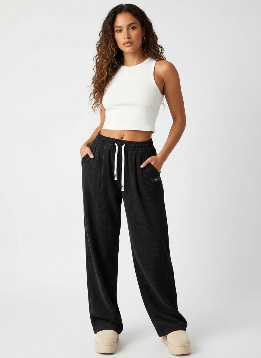 Zachte corduroy jogger dames – Raya