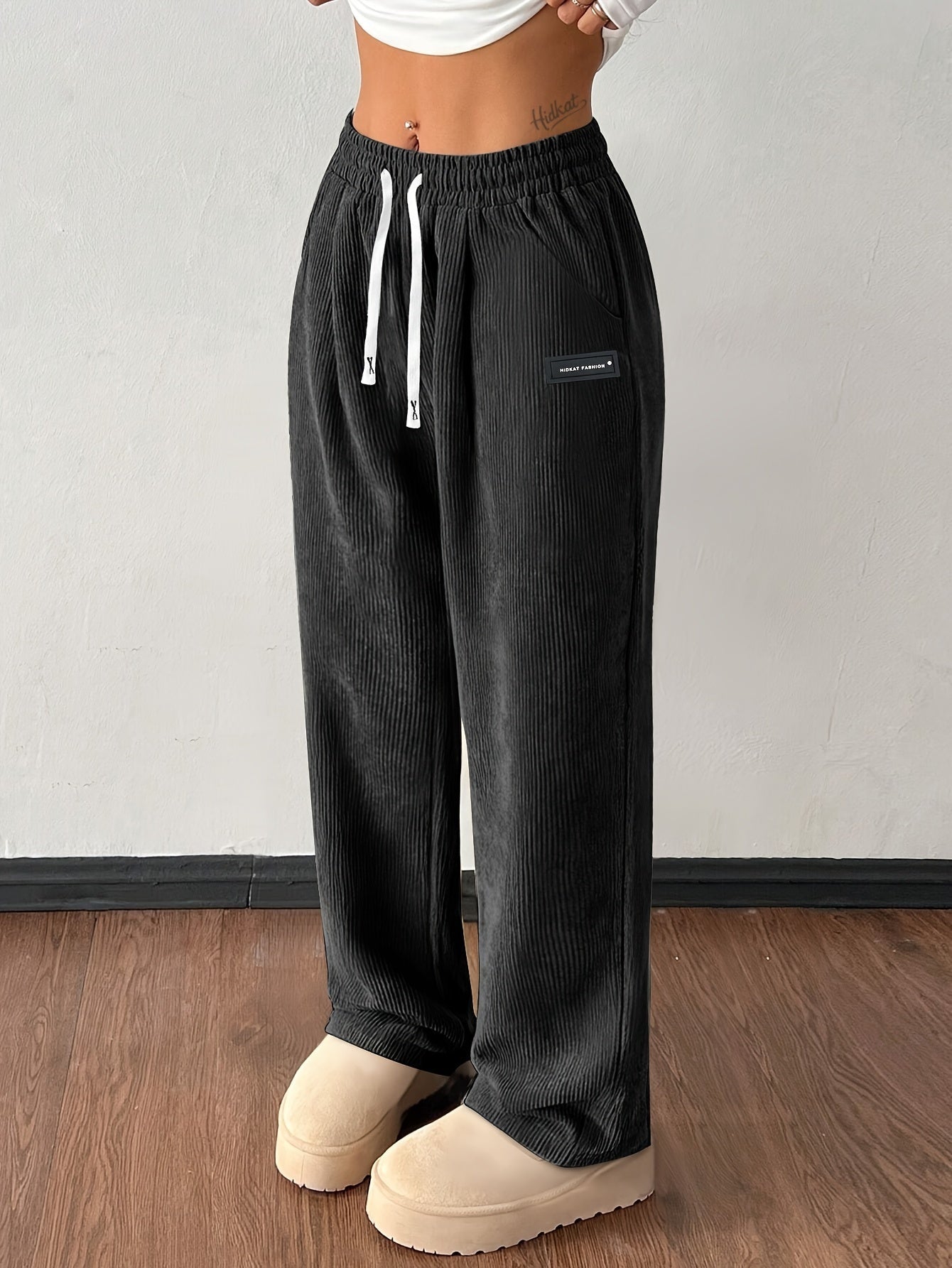 Zachte corduroy jogger dames – Raya