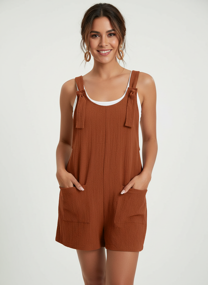 Zachte dames playsuit met zakken – Élise