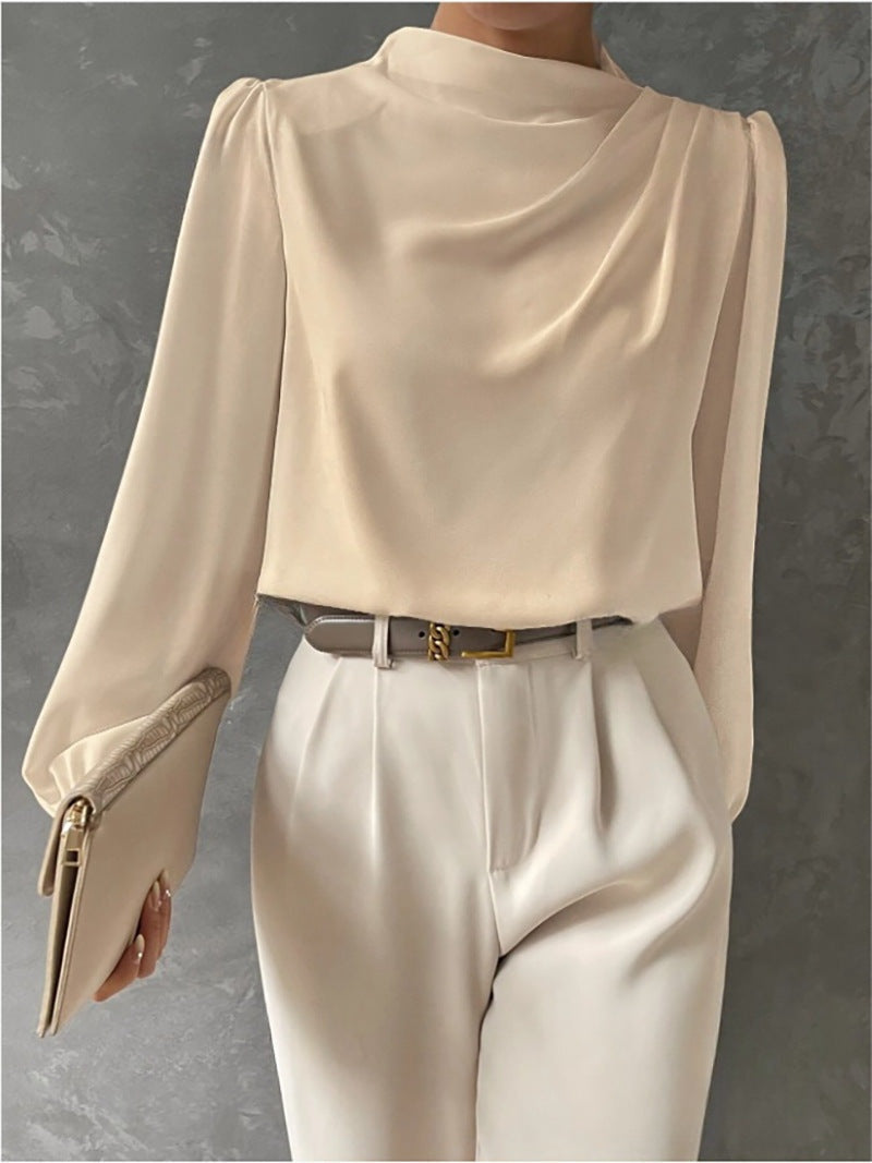 Zachte drapering elegante blouse – Hera