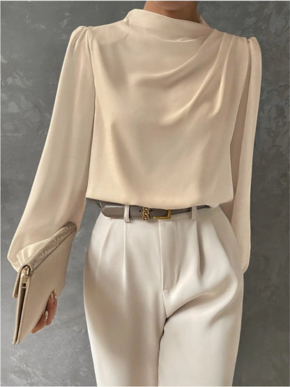Zachte drapering elegante blouse – Hera